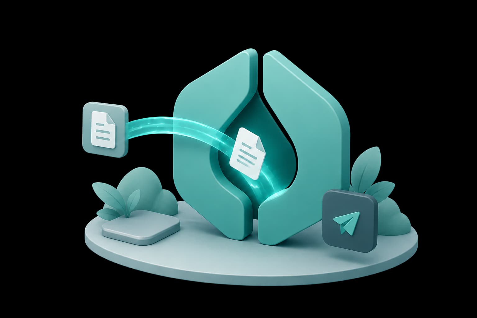 A file being sent securely through SafeDrop